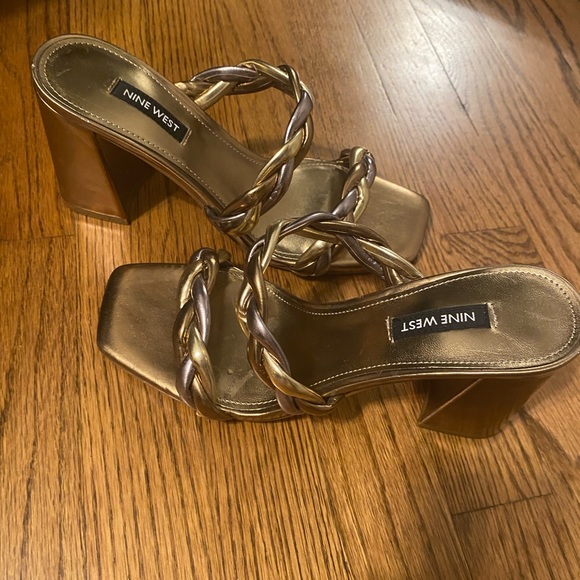 Nine West Shoes - Nine West gold sandals